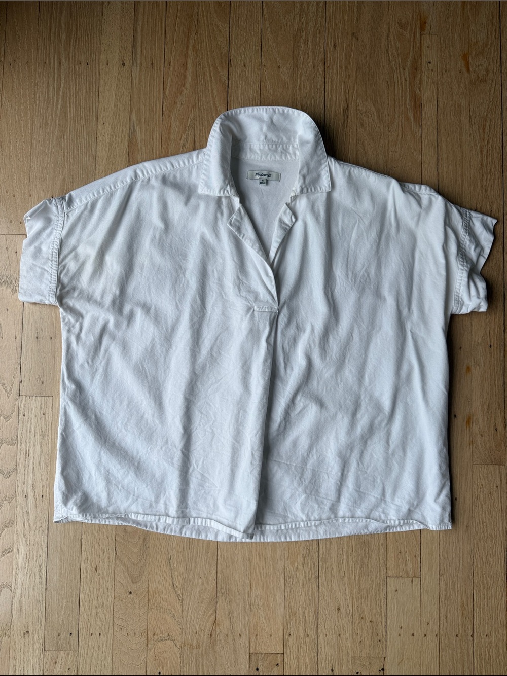 Madewell White Short-Sleeve Shirt